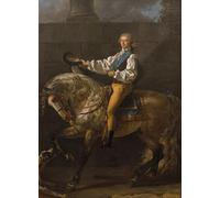 IPLUPJDY Retro Picture Canvas Art Poster Nordic Poster Equestrian Portrait of Stanislaw Kostka Potocki by Jacques Louis David Canvas Image for Wall Decor 60x90cm