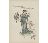 IPLUPJDY Retro Picture Canvas Art Poster Nordic Poster Flowers From Shakespeares Garden by Walter Crane Canvas Image for Wall Decor 60x90cm