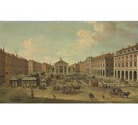 IPLUPJDY Retro Picture Canvas Art Poster Nordic Poster Four Views of London the Covent Garden by Antonio Joli Canvas Image for Wall Decor 60x90cm