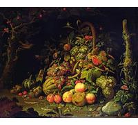 IPLUPJDY Retro Picture Canvas Art Poster Nordic Poster Fruit Basket by Abraham Mignon Canvas Image for Wall Decor 60x90cm