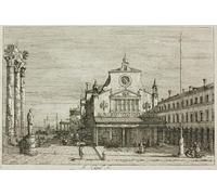 IPLUPJDY Retro Picture Canvas Art Poster Nordic Poster Imaginary View of Giacomo Di Rialto by Canaletto Canvas Image for Wall Decor 60x90cm