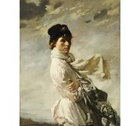 IPLUPJDY Retro Picture Canvas Art Poster Nordic Poster in Dublin Bay Portrait of the Artist by William Canvas Image for Wall Decor 60x90cm