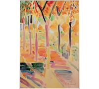 IPLUPJDY Retro Picture Canvas Art Poster Nordic Poster in the Garden of Pretzfeld Castle by Curt Herrmann Canvas Image for Wall Decor 60x90cm