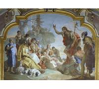 IPLUPJDY Retro Picture Canvas Art Poster Nordic Poster Italy Bergamo Colleoni Chapelt John Baptist Preaching to Crowd by Battista Tiepolo Canvas Image for Wall Decor 60x90cm