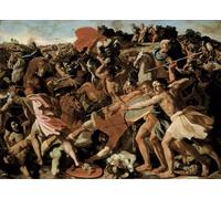 IPLUPJDY Retro Picture Canvas Art Poster Nordic Poster Joshua Over the Amalekites by Nicolas Poussin Canvas Image for Wall Decor 60x90cm