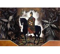 IPLUPJDY Retro Picture Canvas Art Poster Nordic Poster Le Chevalier Normand by Francois Louis Schmied Canvas Image for Wall Decor 60x90cm