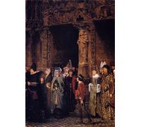 IPLUPJDY Retro Picture Canvas Art Poster Nordic Poster Leaving Church by Lawrence Alma Tadema Canvas Image for Wall Decor 60x90cm