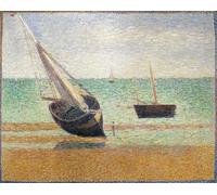 IPLUPJDY Retro Picture Canvas Art Poster Nordic Poster Low Tide At Grandcamp by Georges Seurat Canvas Image for Wall Decor 60x90cm