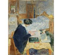 IPLUPJDY Retro Picture Canvas Art Poster Nordic Poster Lucy Hessel Reading by Edouard Vuillard Canvas Image for Wall Decor 60x90cm