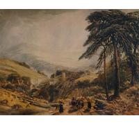 IPLUPJDY Retro Picture Canvas Art Poster Nordic Poster Matlock Village Gleaners Returning by Peter De Wint Canvas Image for Wall Decor 60x90cm