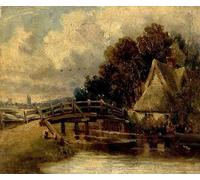 IPLUPJDY Retro Picture Canvas Art Poster Nordic Poster on the Stour Near East Bergholt Suffolk by John Constable Canvas Image for Wall Decor 60x90cm
