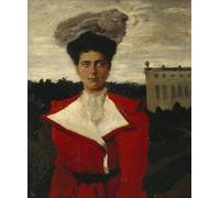 IPLUPJDY Retro Picture Canvas Art Poster Nordic Poster Portrait of Grand Duchess Elena Vladimirovna by Leon Bakst Canvas Image for Wall Decor 60x90cm
