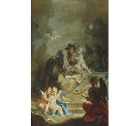 IPLUPJDY Retro Picture Canvas Art Poster Nordic Poster Saint of Padua Adoring the Christ Child by Battista Pittoni Canvas Image for Wall Decor 60x90cm