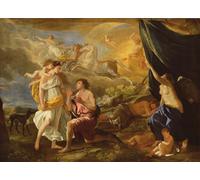 IPLUPJDY Retro Picture Canvas Art Poster Nordic Poster Selene and Endymion by Nicolas Poussin Canvas Image for Wall Decor 60x90cm