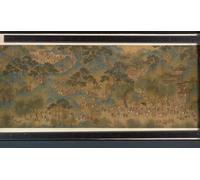 IPLUPJDY Retro Picture Canvas Art Poster Nordic Poster Spring Festival on the River by Qing Dynasty Chinese School Canvas Image for Wall Decor 60x90cm