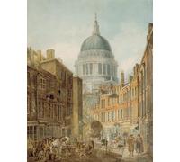 IPLUPJDY Retro Picture Canvas Art Poster Nordic Poster St Pauls From St Maritins the Great by Girtin Canvas Image for Wall Decor 60x90cm