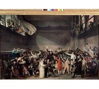 IPLUPJDY Retro Picture Canvas Art Poster Nordic Poster Tennis Court Oath on Th June with Jean Sylvain Bailly by Jacques Louis David Canvas Image for Wall Decor 60x90cm