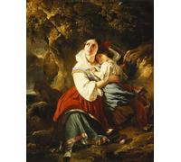 IPLUPJDY Retro Picture Canvas Art Poster Nordic Poster the Approaching Storm by Xaver Winterhalter Canvas Image for Wall Decor 60x90cm