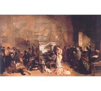 IPLUPJDY Retro Picture Canvas Art Poster Nordic Poster the Artist's Studio by Gustave Courbet Canvas Image for Wall Decor 60x90cm