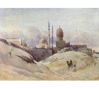 IPLUPJDY Retro Picture Canvas Art Poster Nordic Poster the Citadel Cairo in a Sand-storm by Alexander Henry Hallam Murray Canvas Image for Wall Decor 60x90cm