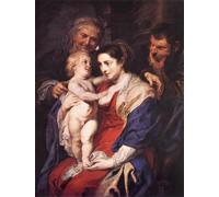 IPLUPJDY Retro Picture Canvas Art Poster Nordic Poster the Holy Family with St. Anne by Peter Paul Rubens Canvas Image for Wall Decor 60x90cm