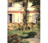 IPLUPJDY Retro Picture Canvas Art Poster Nordic Poster the House At Rueil by Edouard Manet Canvas Image for Wall Decor 60x90cm