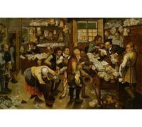 IPLUPJDY Retro Picture Canvas Art Poster Nordic Poster the Payment of Tithes by Pieter the Younger Brueghel Canvas Image for Wall Decor 60x90cm