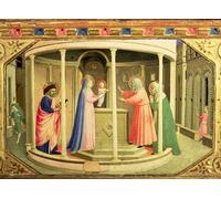 IPLUPJDY Retro Picture Canvas Art Poster Nordic Poster the Presentation in the Temple From the Predella of the Annunciation Altarpiece by Fra Angelico Canvas Image for Wall Decor 60x90cm
