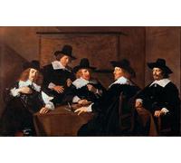 IPLUPJDY Retro Picture Canvas Art Poster Nordic Poster the Regents of the Hospice Saint Elizabeth of Haarlem Painting by Frans Hals Canvas Image for Wall Decor 60x90cm