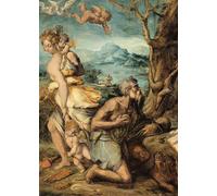 IPLUPJDY Retro Picture Canvas Art Poster Nordic Poster the Temptation of Saint by Giorgio Vasari Canvas Image for Wall Decor 60x90cm