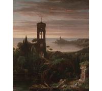 IPLUPJDY Retro Picture Canvas Art Poster Nordic Poster the Vesper Hymn by Thomas Cole Canvas Image for Wall Decor 60x90cm