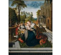IPLUPJDY Retro Picture Canvas Art Poster Nordic Poster Virgin and Child with Angels by Bernard Van Orley Canvas Image for Wall Decor 60x90cm