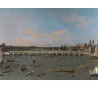 IPLUPJDY Retro Picture Canvas Art Poster Nordic Poster Westminster Bridge with the Lord Mayor's Procession on the Thames by Canaletto Canvas Image for Wall Decor 60x90cm
