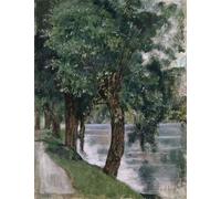IPLUPJDY Retro Picture Canvas Art Poster Nordic Poster Willow Trees At the Rhone by Ferdinand Hodler Canvas Image for Wall Decor 60x90cm