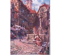 IPLUPJDY Vintage Poster Wall Prints Painting on Canvas a Young Man Was Watching Her From the Child of the Air Pub by C. Wilhelm Picture Art Prints for Wall Decor 60x90cm