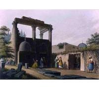 IPLUPJDY Vintage Poster Wall Prints Painting on Canvas At Latachia in Syria From Views in the Ottoman Dominions by Mayer Picture Art Prints for Wall Decor 60x90cm