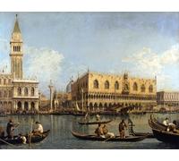 IPLUPJDY Vintage Poster Wall Prints Painting on Canvas Canalettoview of the Ducal Palaceese Milano Pinacoteca Di Brera by Canaletto Picture Art Prints for Wall Decor 60x90cm
