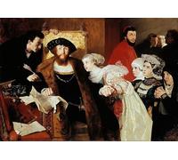 IPLUPJDY Vintage Poster Wall Prints Painting on Canvas Christian Ii Signing the Death Warrant of Torben Oxe by Hjalmer Eilif Emanuel Peterssen Picture Art Prints for Wall Decor 60x90cm