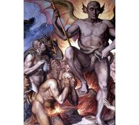 IPLUPJDY Vintage Poster Wall Prints Painting on Canvas Dante's Inferno Detail of a Fresco by Anton Picture Art Prints for Wall Decor 60x90cm