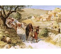 IPLUPJDY Vintage Poster Wall Prints Painting on Canvas David Fleeing From Jerusalem Is Cursed by William Brassey Hole Picture Art Prints for Wall Decor 60x90cm