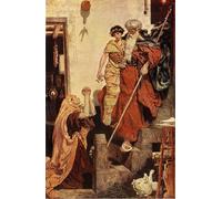 IPLUPJDY Vintage Poster Wall Prints Painting on Canvas Elijah Restoring the Widow's Son by Madox Brown Picture Art Prints for Wall Decor 60x90cm