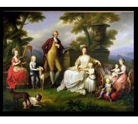 IPLUPJDY Vintage Poster Wall Prints Painting on Canvas Ferdinand Iv King of Naples and His Family by Angelica Kauffmann Picture Art Prints for Wall Decor 60x90cm