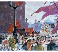 IPLUPJDY Vintage Poster Wall Prints Painting on Canvas Festivities Marking the Opening of the Second Congress of the Comintern by Boris Mikhailovich Kustodiev Picture Art Prints for Wall Decor 60x90cm
