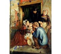 IPLUPJDY Vintage Poster Wall Prints Painting on Canvas French Peasants Finding Their Stolen Child by Philip Hermogenes Calderon Picture Art Prints for Wall Decor 60x90cm