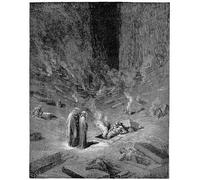 IPLUPJDY Vintage Poster Wall Prints Painting on Canvas Hell the City of Dis Roman God of the Underworld by Gustave Dore Picture Art Prints for Wall Decor 60x90cm