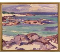 IPLUPJDY Vintage Poster Wall Prints Painting on Canvas Iona by Samuel John Peploe Picture Art Prints for Wall Decor 60x90cm