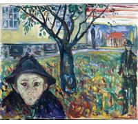 IPLUPJDY Vintage Poster Wall Prints Painting on Canvas Jealousy in the Garden Edvard Munch Oil on Canvas by Edvard Munch Picture Art Prints for Wall Decor 60x90cm
