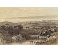 IPLUPJDY Vintage Poster Wall Prints Painting on Canvas Jerusalem From the North by David Roberts Picture Art Prints for Wall Decor 60x90cm