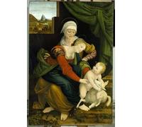 IPLUPJDY Vintage Poster Wall Prints Painting on Canvas Lady and Child with St Anne by Bernardino Luini Picture Art Prints for Wall Decor 60x90cm