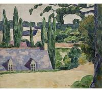 IPLUPJDY Vintage Poster Wall Prints Painting on Canvas Landscape At Pont aven by Emile Bernard Picture Art Prints for Wall Decor 60x90cm